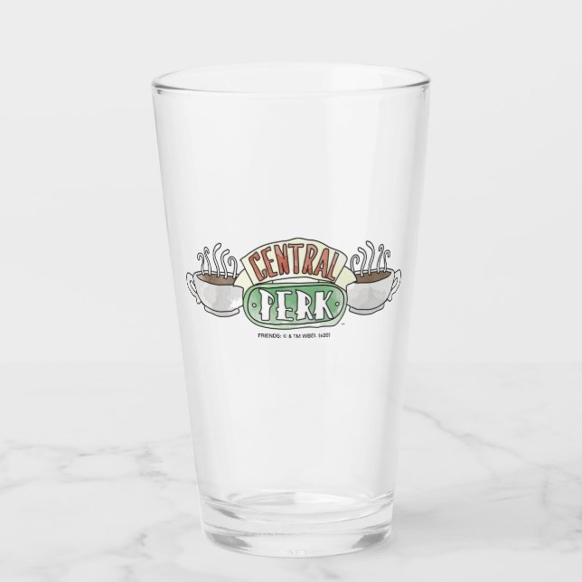 FRIENDS™ | Central Perk Logotyp i akvarell Glaskopp (Framsida)