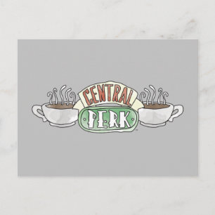 FRIENDS™ Central Perk Logotyp i akvarell Inbjudan Vykort