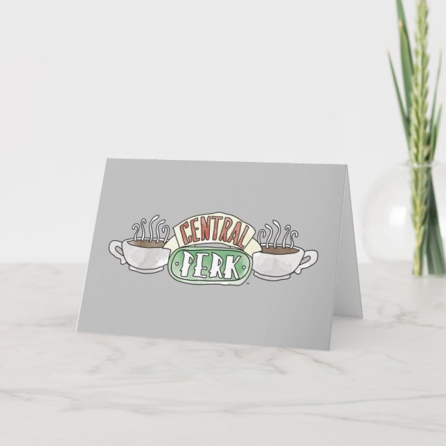 FRIENDS™ | Central Perk Logotyp i akvarell Kort (Framsida)