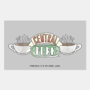 FRIENDS™   Central Perk Logotyp i akvarell Rektangulärt Klistermärke