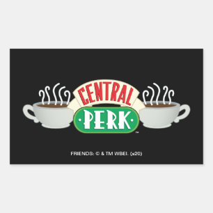 FRIENDS™ Central Perk-logotyp Rektangulärt Klistermärke