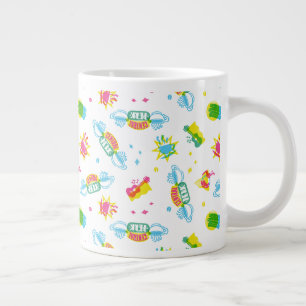 FRIENDS™ Central Perk Neon-mönster Jumbo Mugg