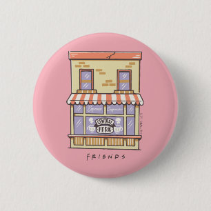 FRIENDS™   Central Perk Tecknad Kaffebar Knapp
