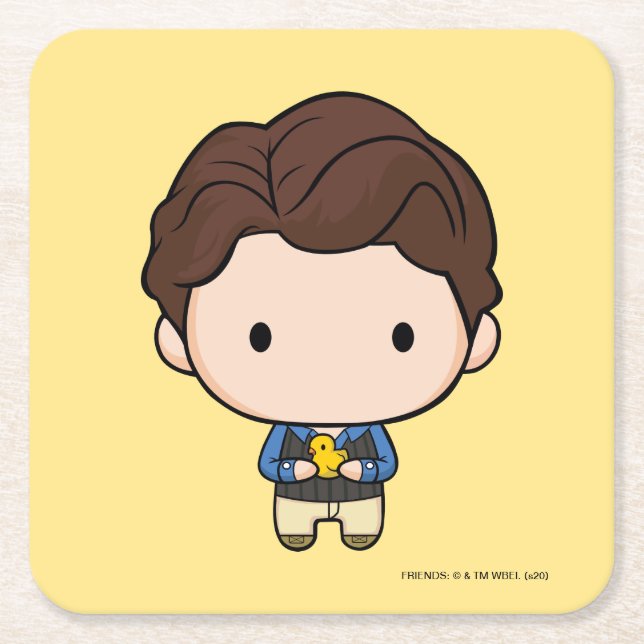 FRIENDS™ | Chandler Chibi Underlägg Papper Kvadrat (Framsidan)