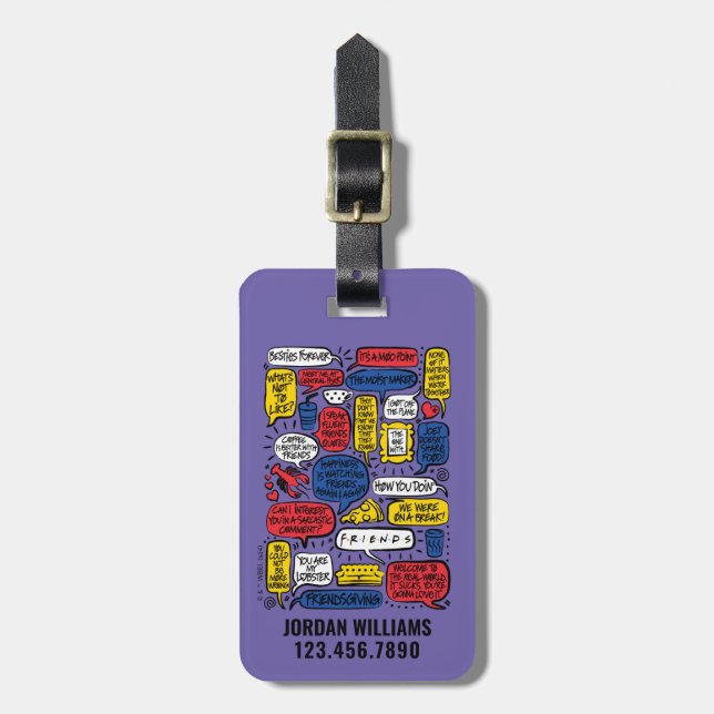 FRIENDS™ Citat Bagagebricka (Vertikal Framsida)