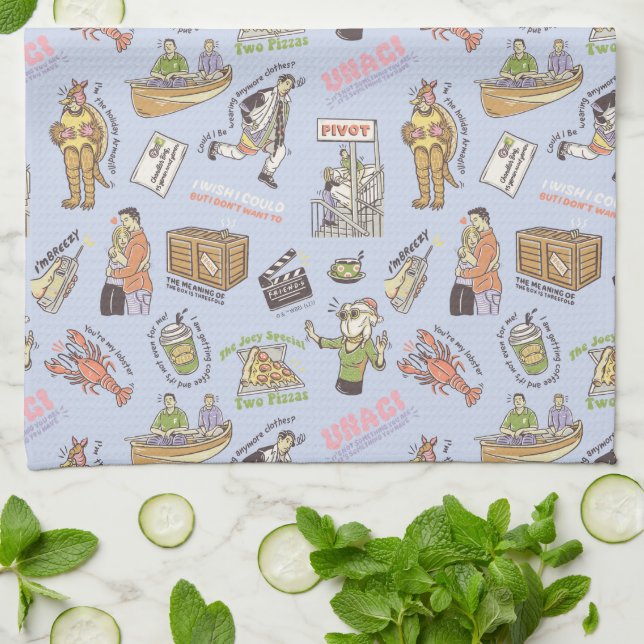 FRIENDS™ Colorful Tecknad Mönster Kökshandduk (Vikta)