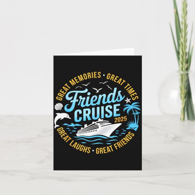 Friends Cruise 2025 Matching Group Vacation Trip C Kort (Framsida)