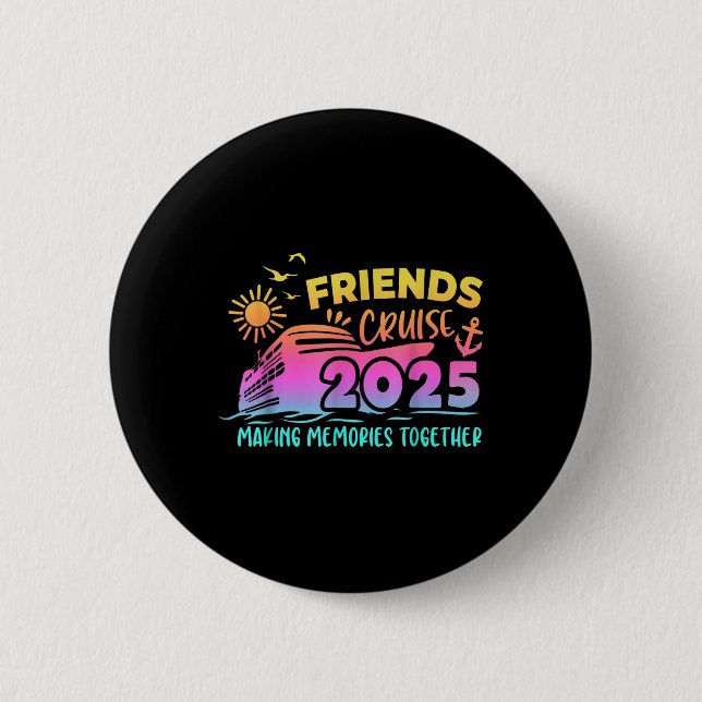 Friends Cruise Squad Skapar Memories Summer Togeth Knapp (Framsida)