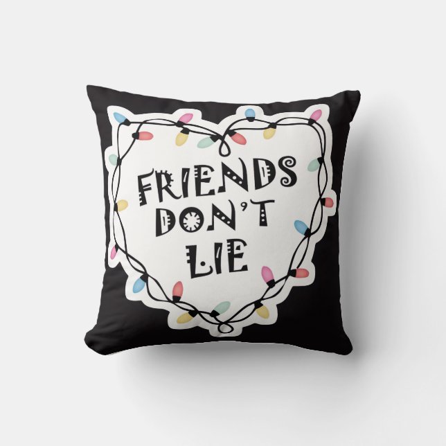 Friends Don’t Lie Pillow 80s Inspired Home Decor Kudde (Framsida)