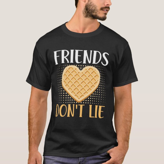 Friends Don t Lie Waffle Nut  Costumes Waffles T Shirt (Framsida)