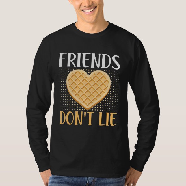 Friends Don t Lie Waffle Nut  Costumes Waffles T Shirt (Framsida)