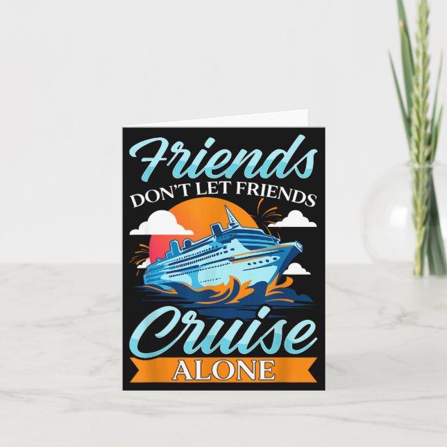 Friends Don't Cruise Alone Funny Cruising Ship Mat Kort (Framsida)