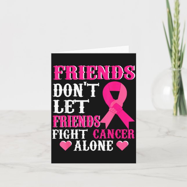 Friends Don't Fight Alone Breast Cancer Awareness  Kort (Framsida)