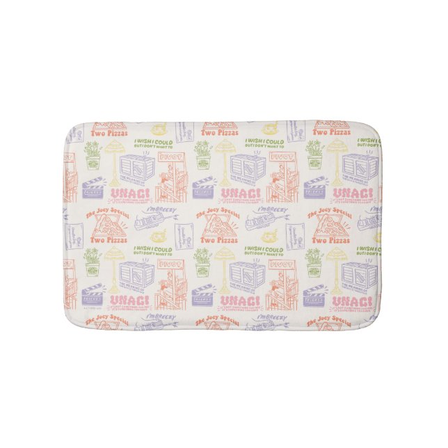 FRIENDS™ färgstarka citattecken Mönster Badrumsmatta (Framsidan)