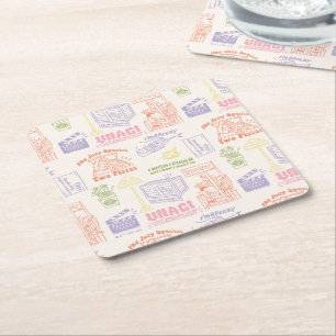 FRIENDS™ färgstarka citattecken Mönster Underlägg Papper Kvadrat