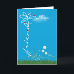 Friends födelsedag Daisy Kort<br><div class="desc">Nyckelpigor och sommarblommor i gräset för en väns födelsedag,  Himmel färg kan ändras.</div>