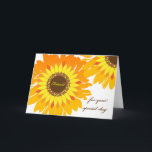 Friends födelsedag, ljusblommor kort<br><div class="desc">grattis på födelsedagen för en solrosdesign. Ljusstark och färglös design med solblommor i nyanser av gult,  orange,  guld och brunt. Blommigt för digital konst. Ge lite solljus till någons födelsedag. Art,  bild och versell copyright © Shoaff Ballanger Studios</div>