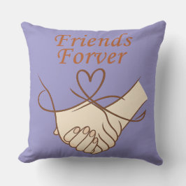 Friends Forever Heartline Art Throw Pillow Kudde
