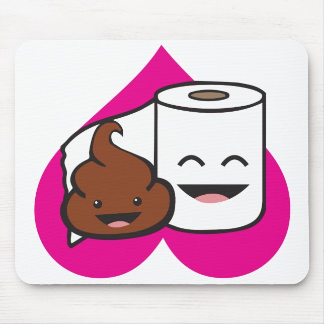 Friends Forever - Poop och Toilet Papper Roll Musmatta (Framsidan)
