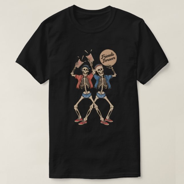 Friends Forever - Skeleton Dance in Hawaii T Shirt (Design framsida)