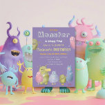 Friends Funny Monsters födelsedag Inbjudningar<br><div class="desc">Barns födelsedag Suite, "Friends Funny Monsters-födelsedag", är en vackert utformad samling designad för att göra barns födelsedag till en magisk och minnesvärd händelse. Den här samlingen innehåller ursprungliga illustrationer av de vackra Monsters som inspirerats av vintage-stil, vilket ger firande en fantastisk och nyfiken beröring. Den söta detaljen och den mjuka...</div>