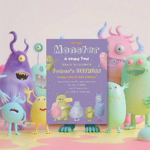 Friends Funny Monsters födelsedag Inbjudningar