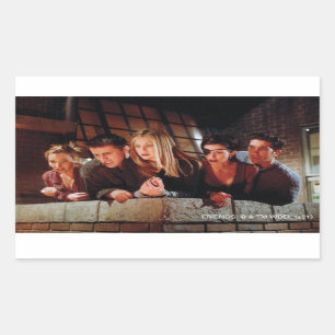 FRIENDS™   Gänget på balkongen Rektangulärt Klistermärke