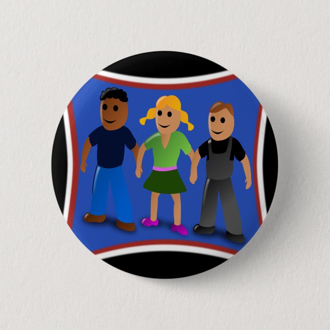 Friends Holding Händer - Knapp (Framsida)