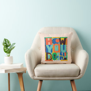 FRIENDS™ How You Doin' - Livlig Grafik Kudde
