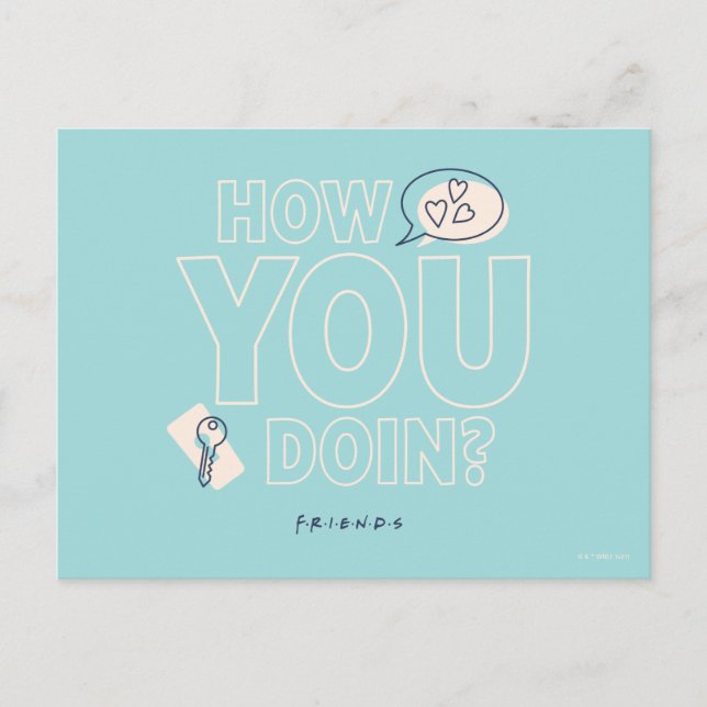 FRIENDS™ | Hur mår du? Vykort (Framsida)