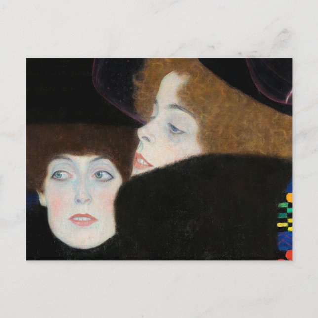 Friends I, The Sisters by Gustav Klimt Vykort (Framsida)