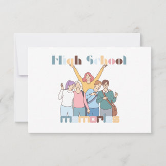 Friends Illustration för högskoleminnor Inbjudningar