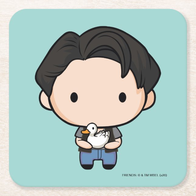 FRIENDS™ | Joey Chibi Underlägg Papper Kvadrat (Framsidan)