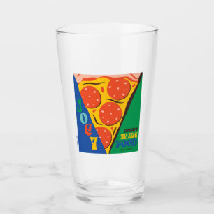 FRIENDS™   Joey delar inte mat - Pizza-grafik Glaskopp