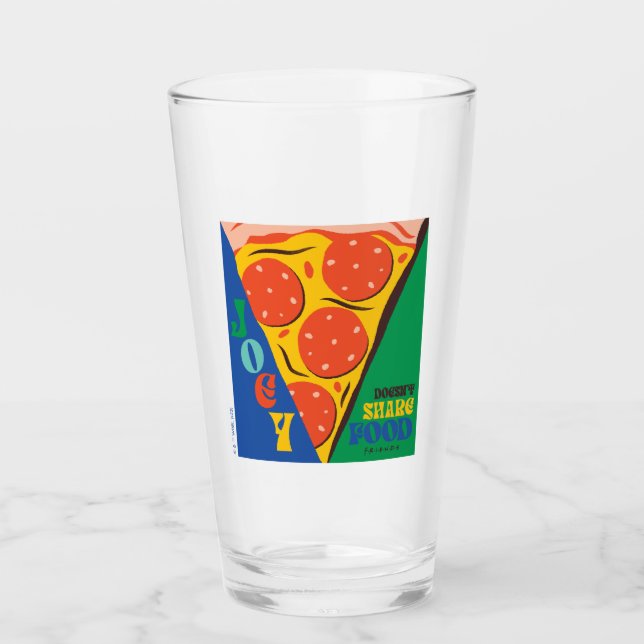 FRIENDS™ | Joey delar inte mat - Pizza-grafik Glaskopp (Framsida)