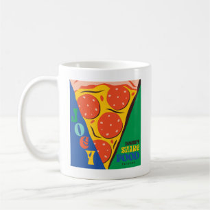 FRIENDS™   Joey delar inte mat - Pizza-grafik Kaffemugg