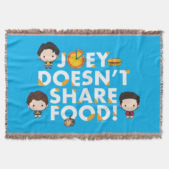 FRIENDS™ | Joey delar inte med sig av mat Chibi Filt (Framsidan)