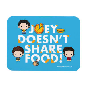 FRIENDS™ Joey delar inte med sig av mat Chibi Magnet