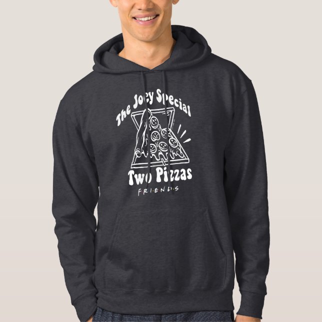 FRIENDS™ | Joey Pizza Citat Hoodie (Framsida)
