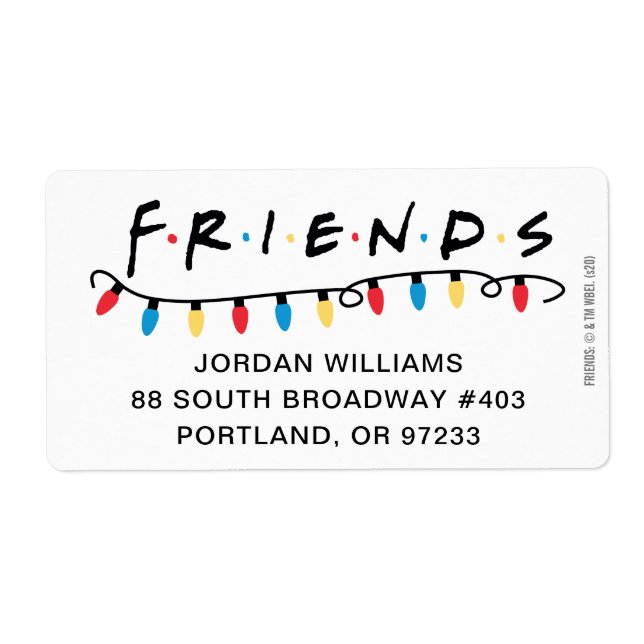 FRIENDS™ | Julbelysning Logo Fraktsedel (Framsidan)