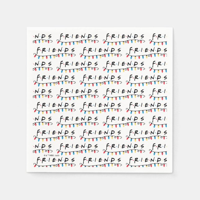 FRIENDS™ | Julbelysning Logo Pappersservett (Framsidan)