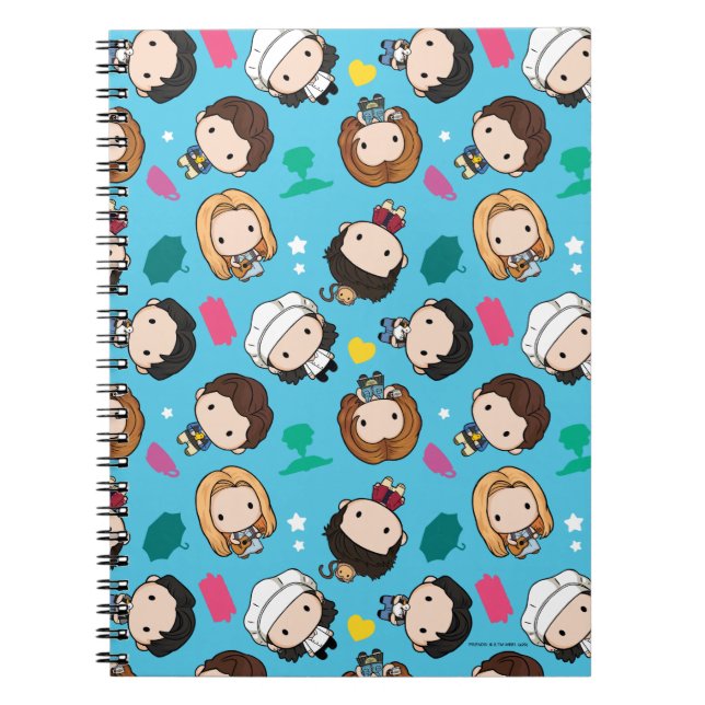 FRIENDS™ | Karaktär Chibi-mönster Anteckningsbok (Framsidan)