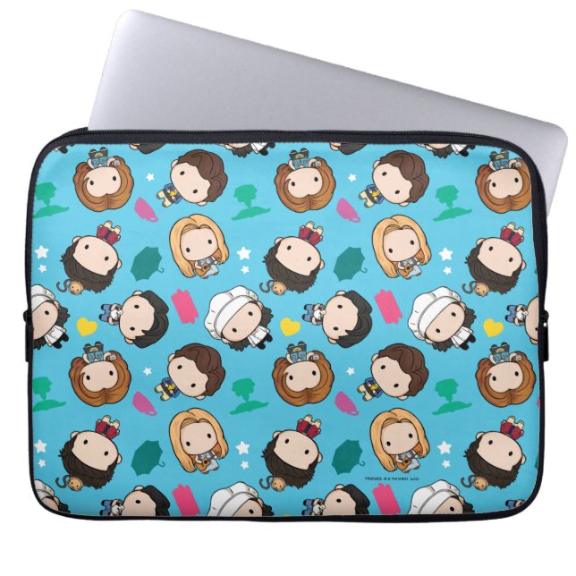 FRIENDS™ | Karaktär Chibi-mönster Laptop Fodral (Framsidan)