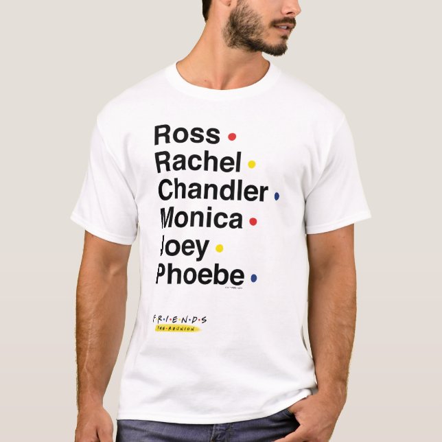 FRIENDS™ | Karaktärsnamn 2 T Shirt (Framsida)