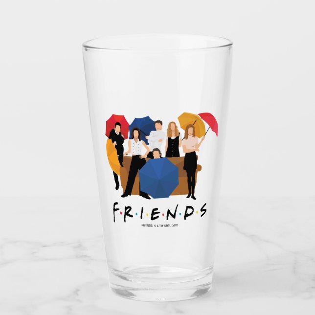 FRIENDS™ Karaktärssilhuett Glaskopp (Framsida)