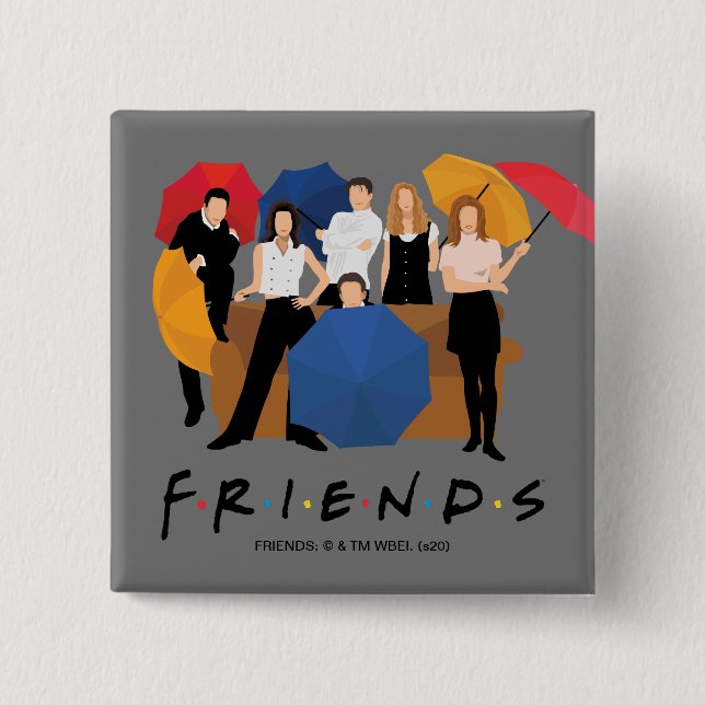FRIENDS™ Karaktärssilhuett Knapp (Framsida)