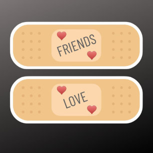 Friends Kärlek bandaids Anpassningsbar-cut Vinyl S Klistermärken
