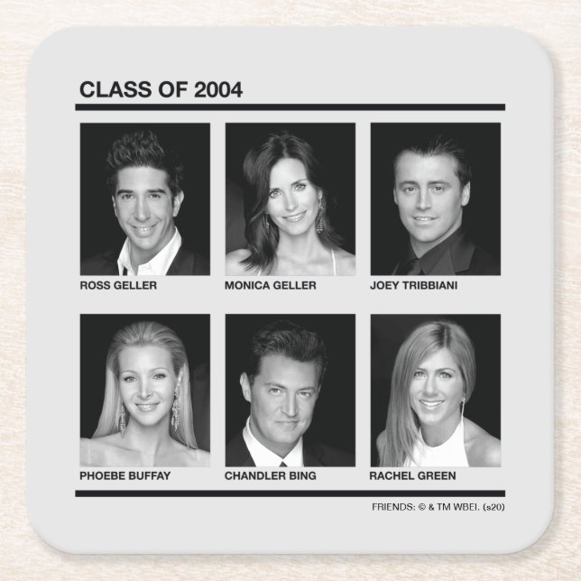 FRIENDS™ | Klass 2004 Underlägg Papper Kvadrat (Framsidan)