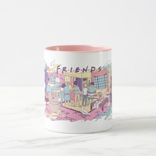 FRIENDS™ | Lägenhets Cartoon Mugg (Center)
