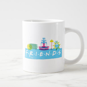 FRIENDS™ Logotyp med Ikoner Jumbo Mugg